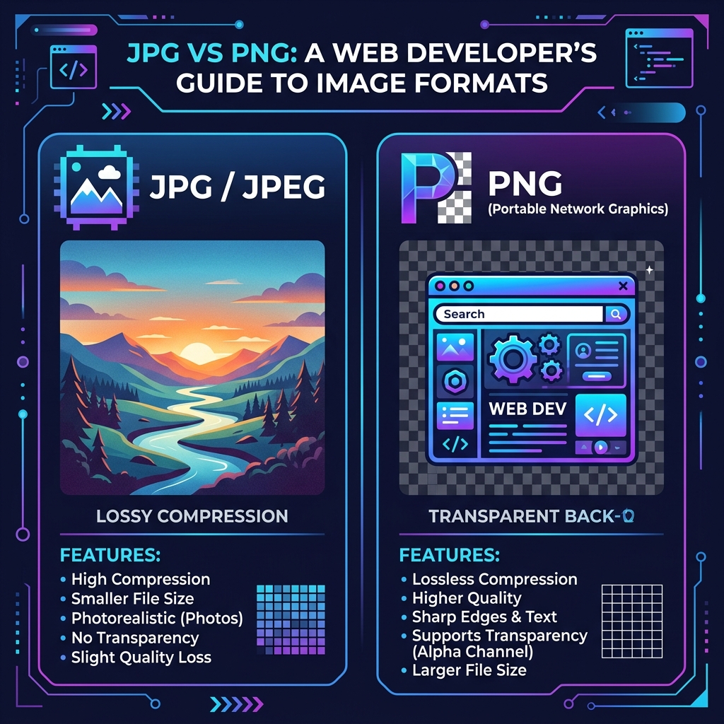 JPG vs PNG Image Formats
